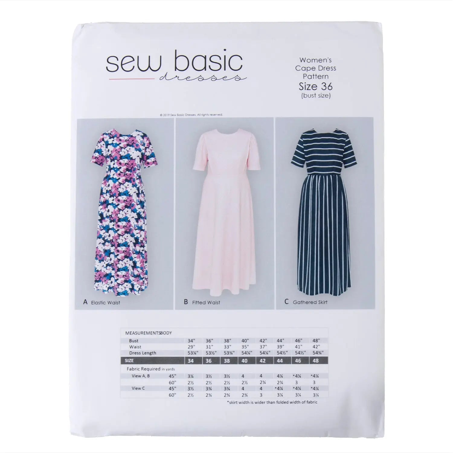 Pattern - Sew Basic - Women's Cape Dress Pattern - Homeplace Market LLC