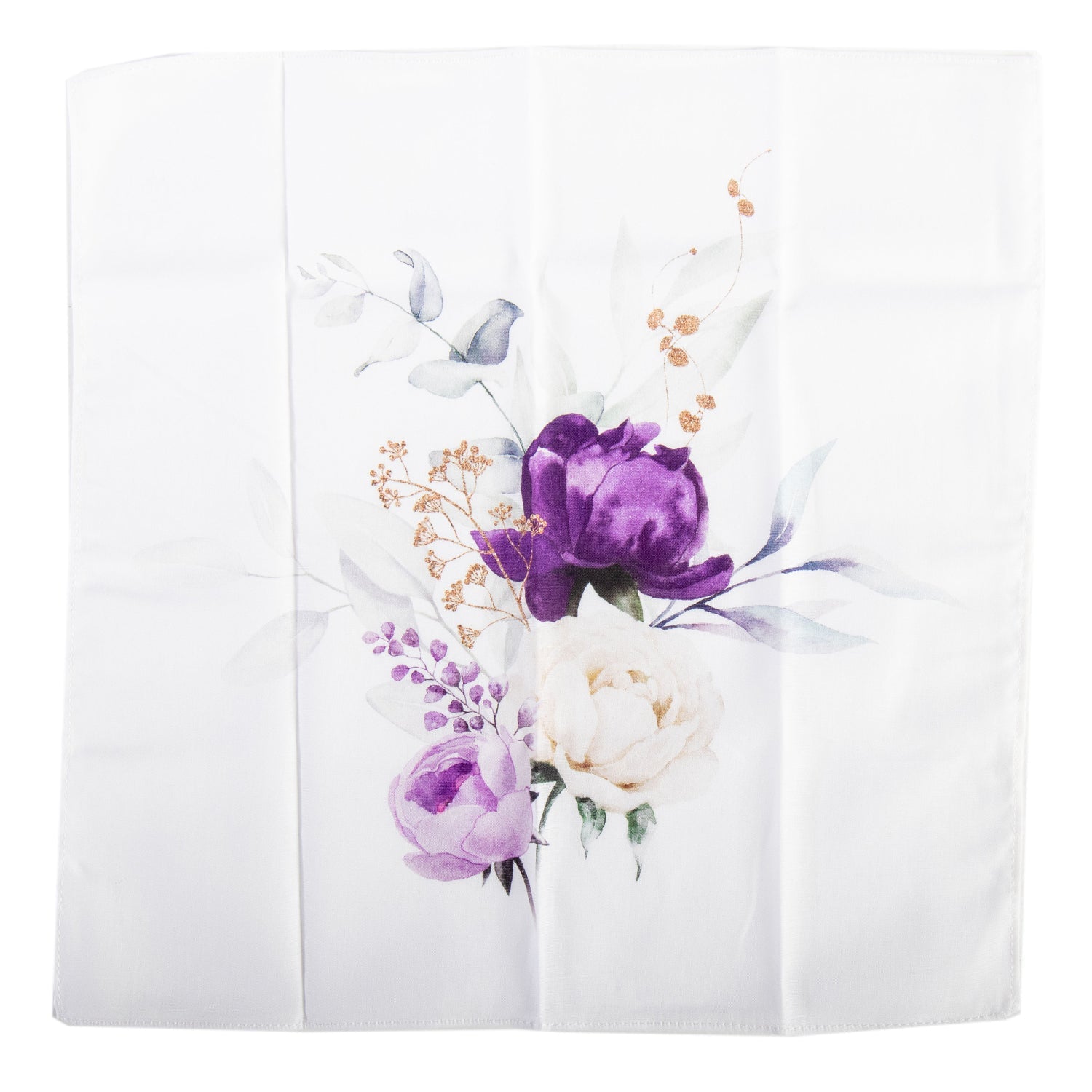 Plum Floral Cotton Handkerchiefs - Set of 3 - Homeplace Market LLC
