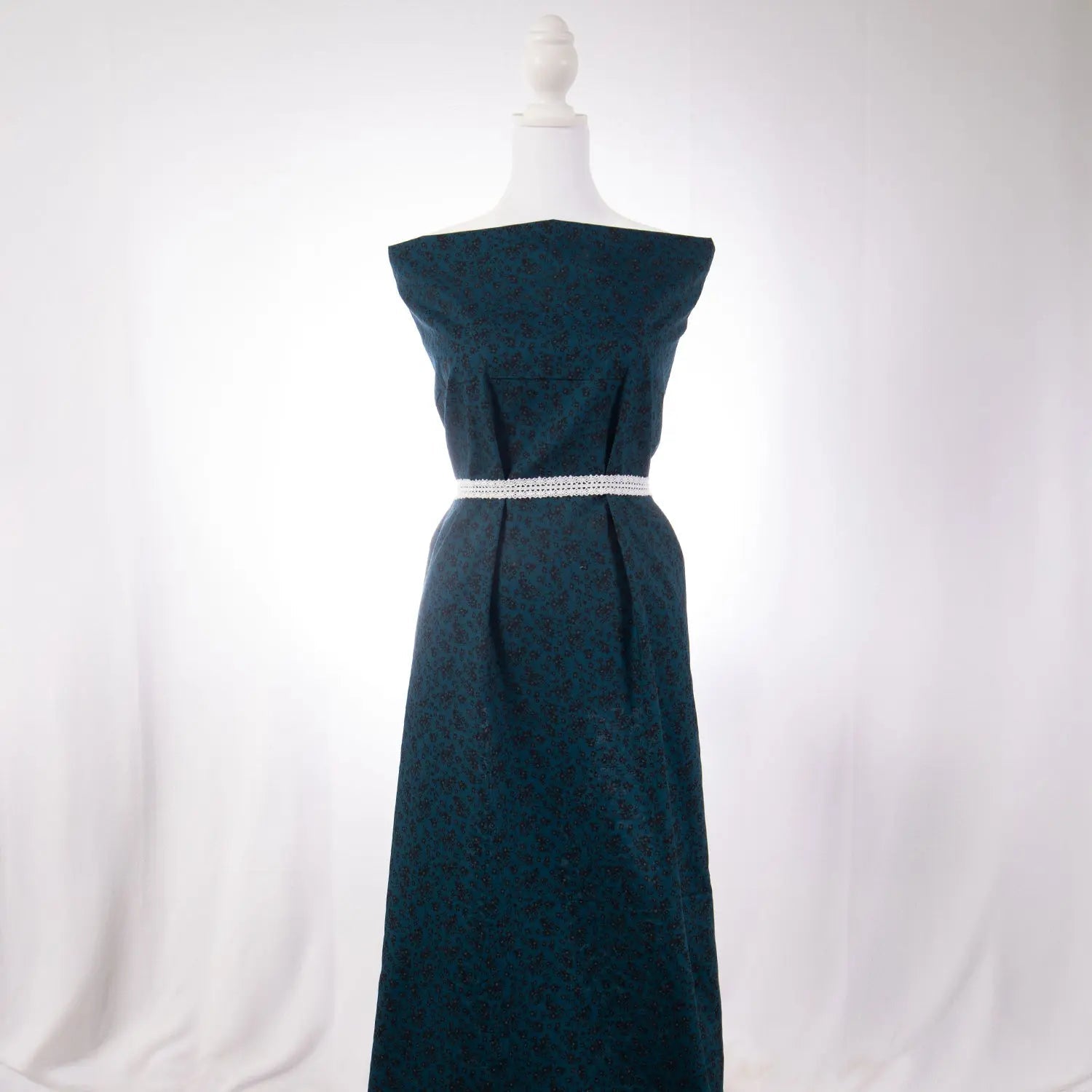 Poly Cotton - Black/Blue Mini Floral - Homeplace Market LLC