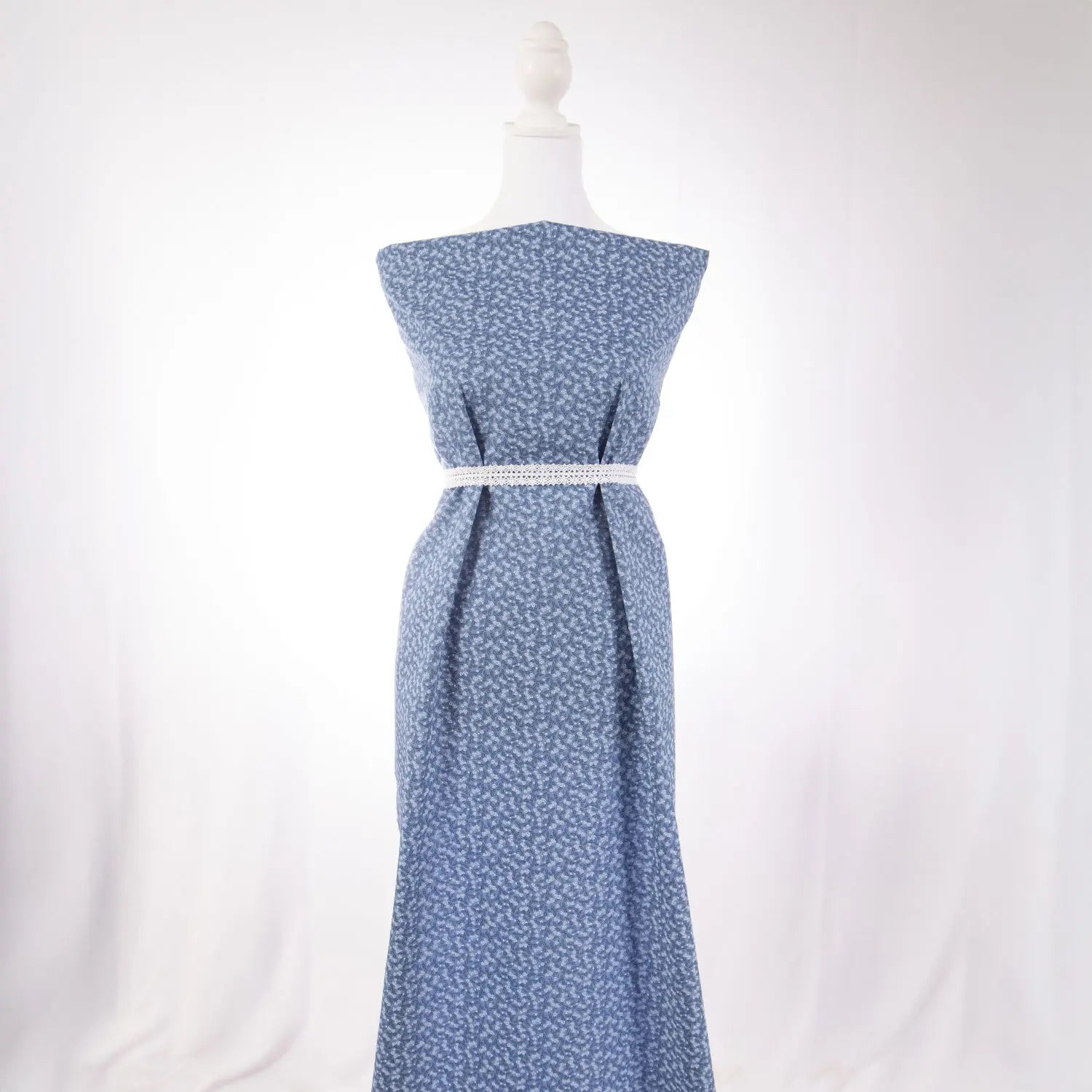 Poly Cotton - Blue Mini Floral/Leaf - Homeplace Market LLC