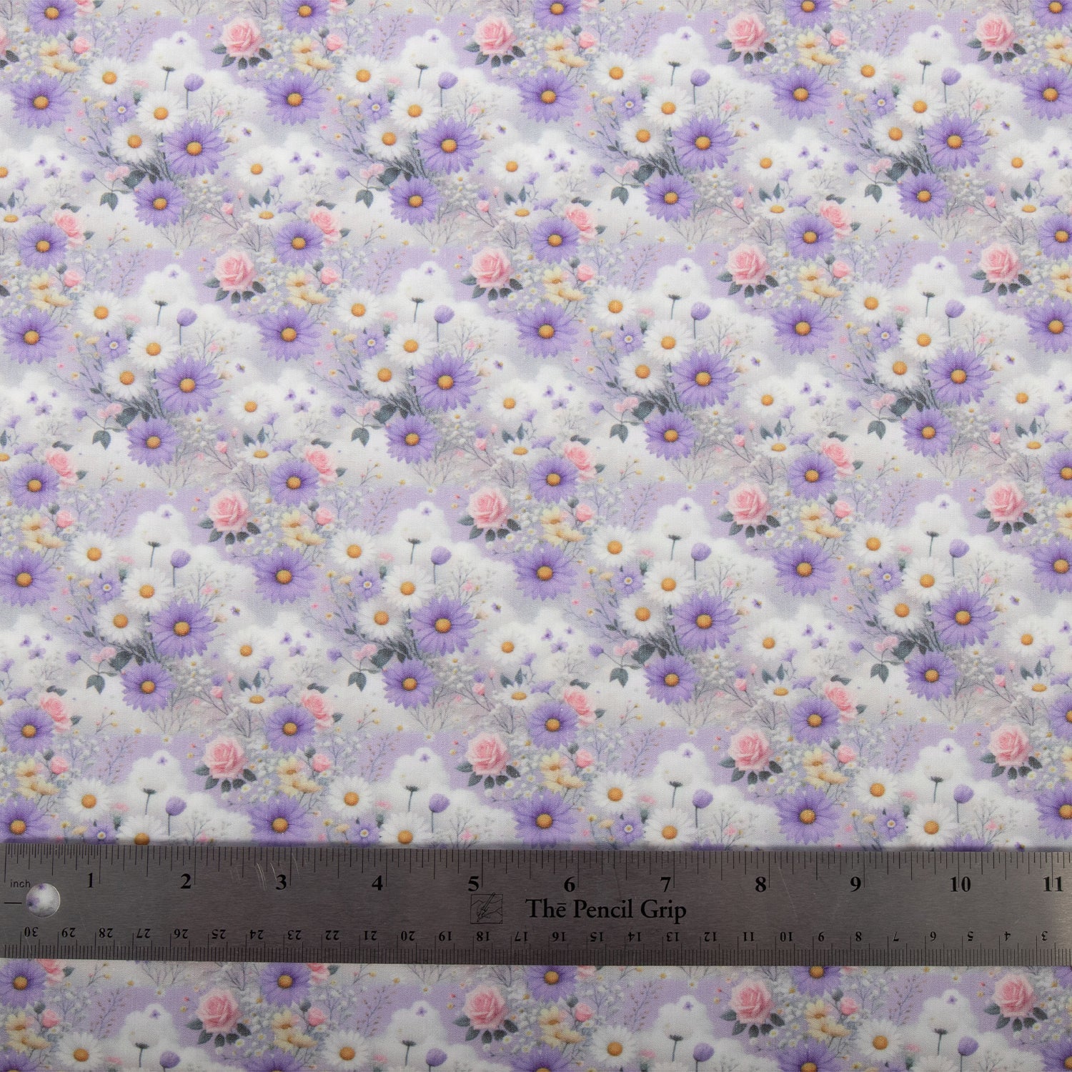Polycotton Poplin - Lavender Daises - Ruby Design - Homeplace Market LLC