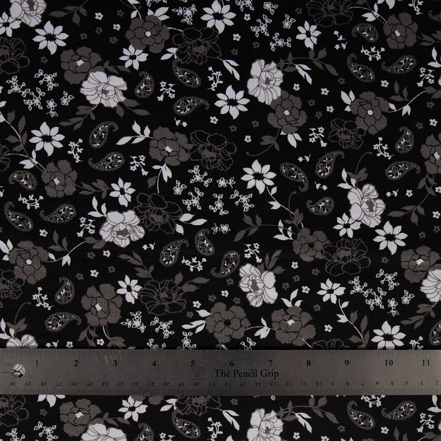 Polyester - Linen Peach Print Black - Homeplace Market LLC