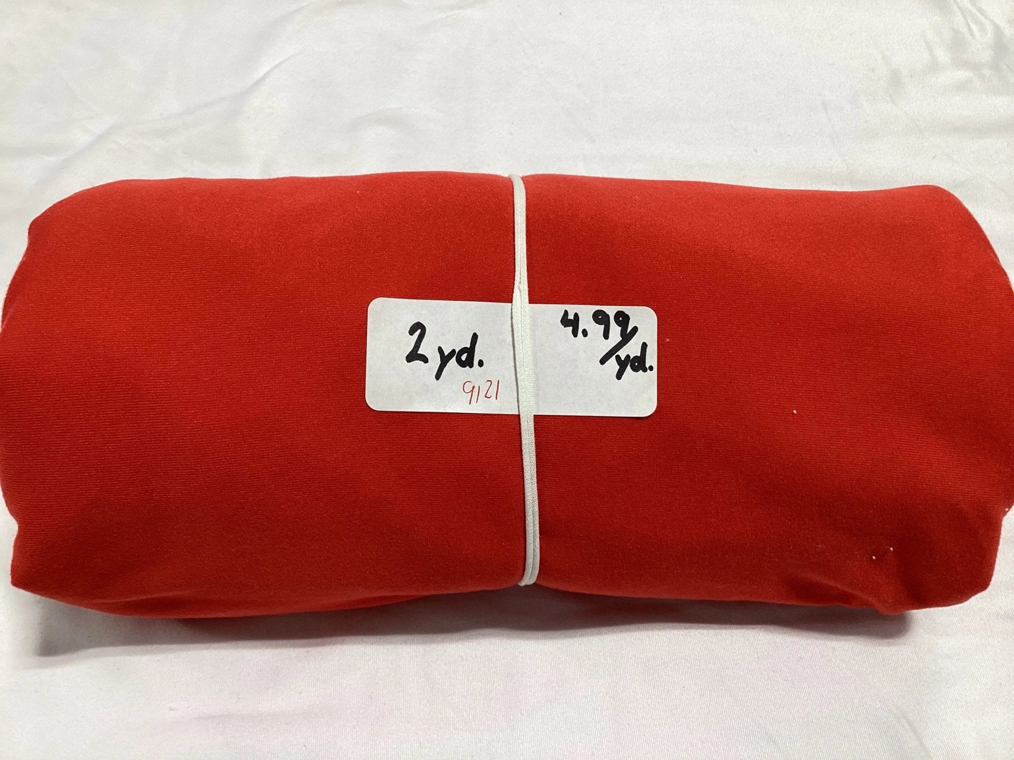 Remnant - Double Brushed Poly, red/orange - 2 yard@ $4.99/yard - Homeplace Market LLC