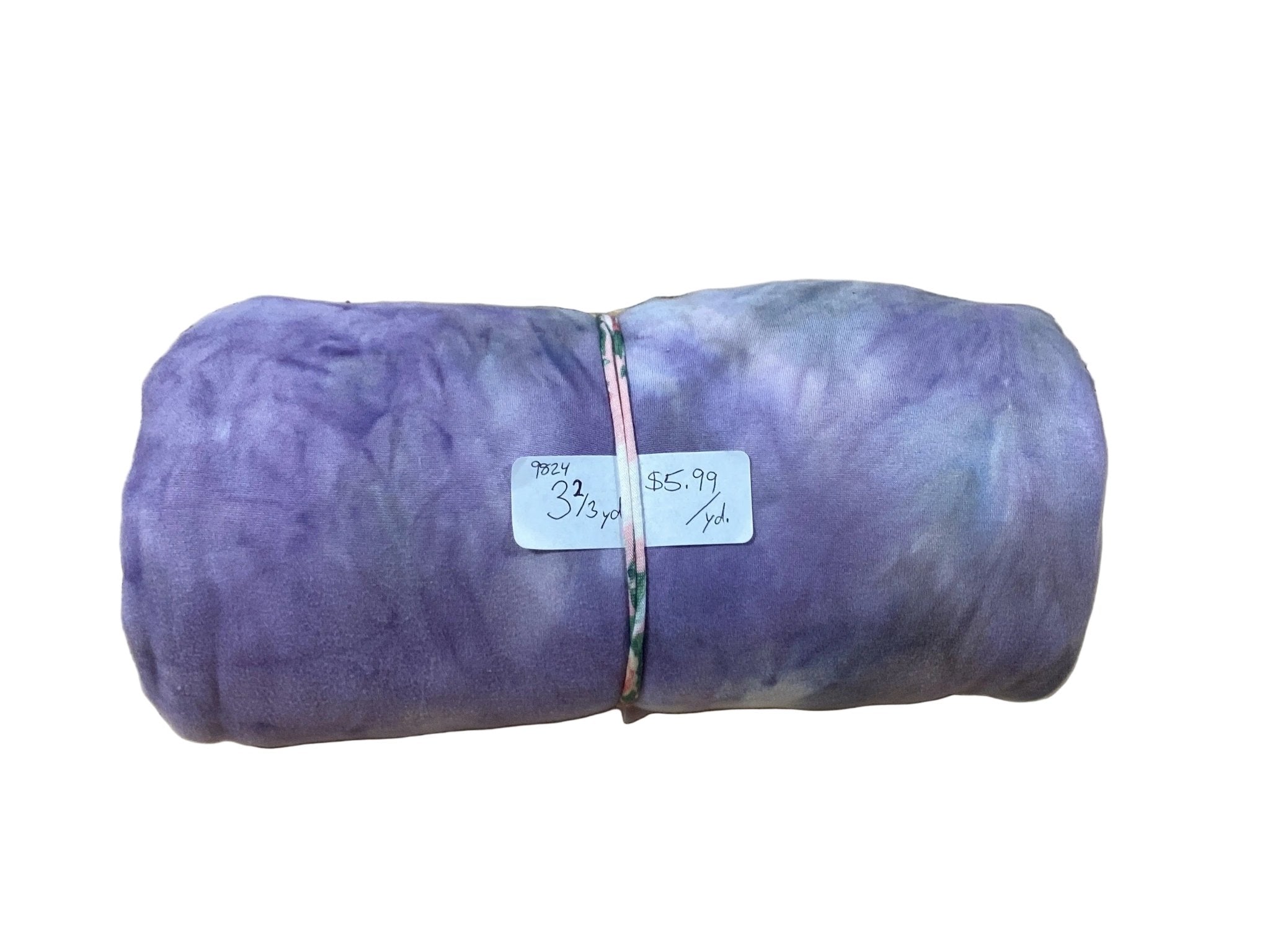 Remnant - double brushed poly, tie-dye, lilac/gray/blue, 3 2/3 yd. @ $5.99/yd. - Homeplace Market LLC