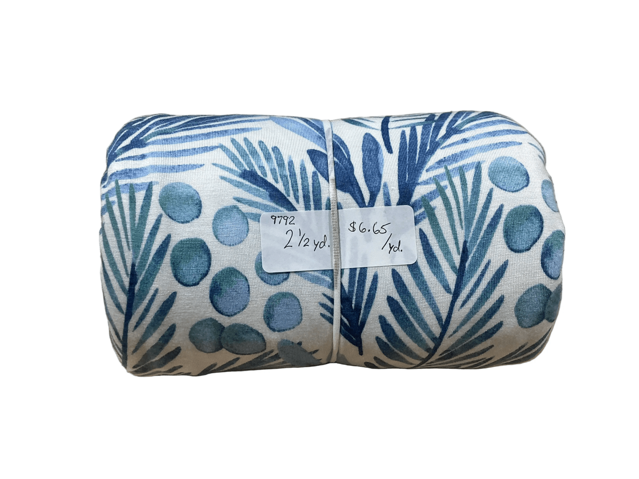 Remnant - DTY, blue, feather design, 21/2yd. @ $6.65/yd. - Homeplace Market LLC