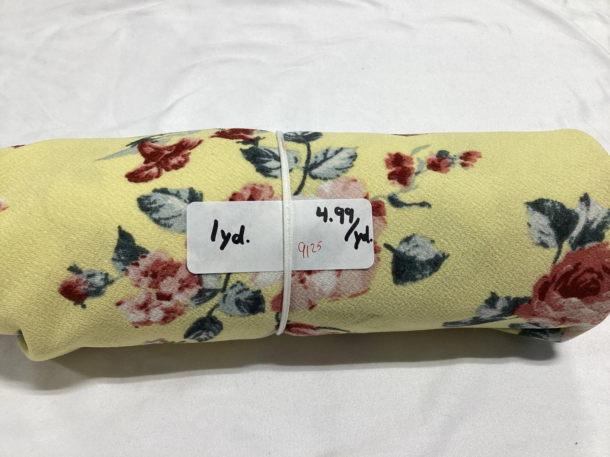 Remnant - Liverpool, yellow - 1 yard@ $4.99/yard - Homeplace Market LLC