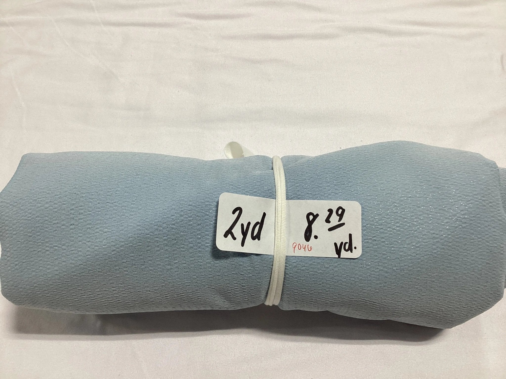 Remnant - Polyester, light blue sparkle - 2 yard@ $8.29/yard - Homeplace Market LLC