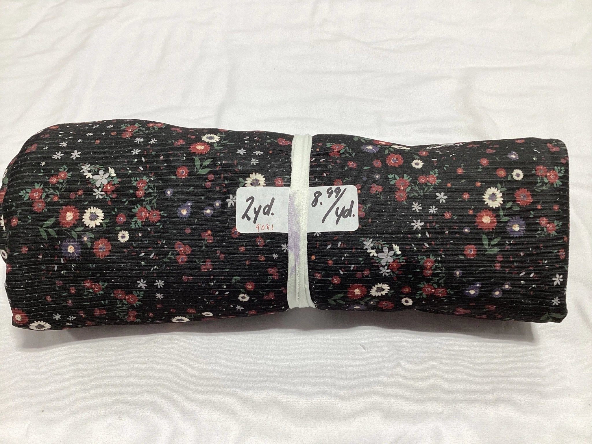 Remnant - Rib Knit, unbrushed, black - 2 yard@ $8.99/yard - Homeplace Market LLC