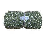Remnant - soft rib knit, small paisley, moss green, 3 yd. @ $6.29/yd. - Homeplace Market LLC
