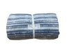 Remnant - wide rib knit, unbrushed, denim blue, stripes, (wide selvage), 4 3/4 yd. @ $9.49/yd. - Homeplace Market LLC