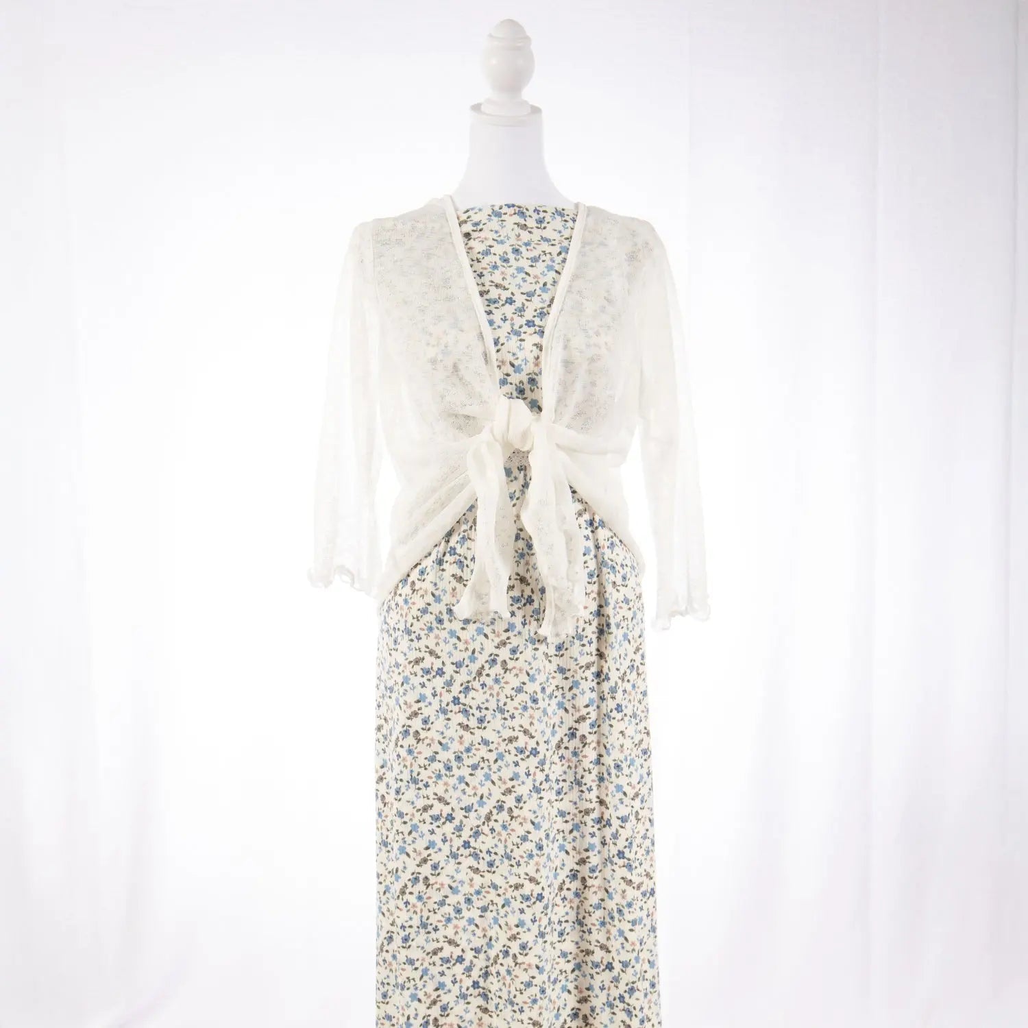 Rib Knit - Melissa Almond Blue Floral - Homeplace Market LLC