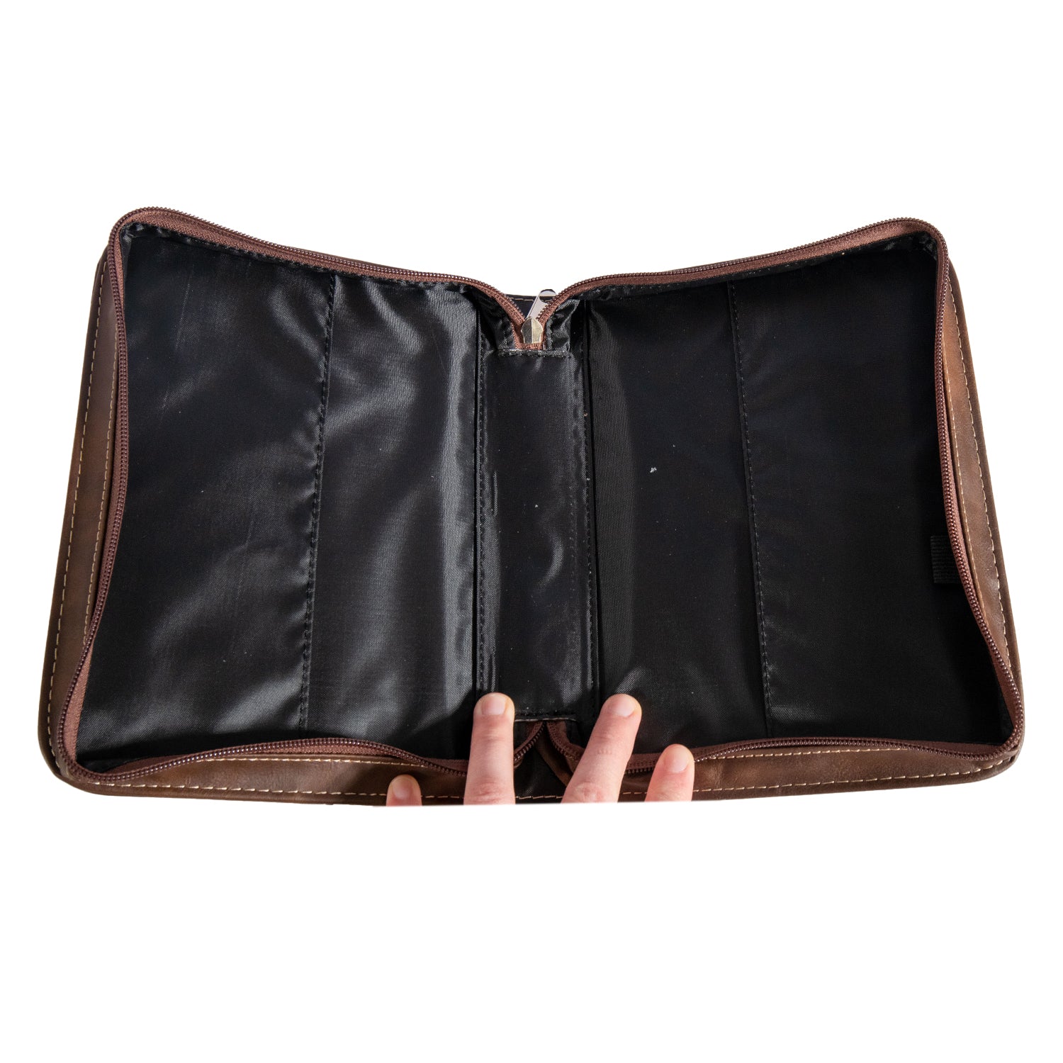 Rustic/Gold Leatherette Book/Bible Cover with Handle & Zipper - Engravable - Homeplace Market LLC