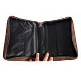 Rustic/Gold Leatherette Book/Bible Cover with Handle & Zipper - Engravable - Homeplace Market LLC