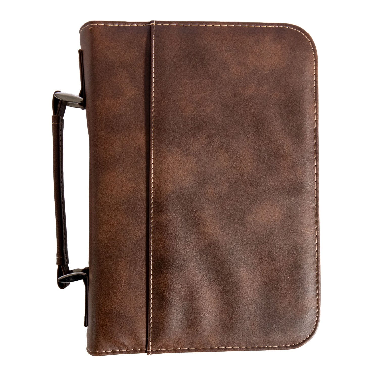 Rustic/Gold Leatherette Book/Bible Cover with Handle & Zipper - Engravable - Homeplace Market LLC