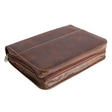 Rustic/Gold Leatherette Book/Bible Cover with Handle & Zipper - Engravable - Homeplace Market LLC