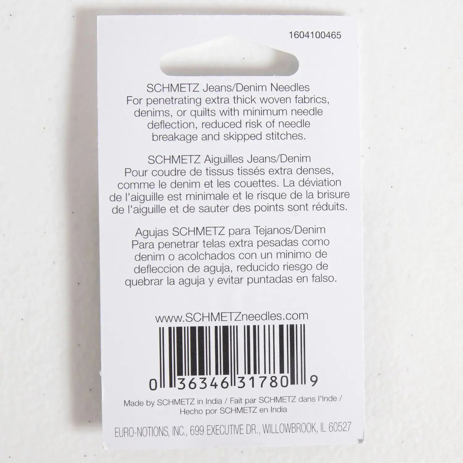 Schmetz - Jeans/Denim Needles - Homeplace Market LLC