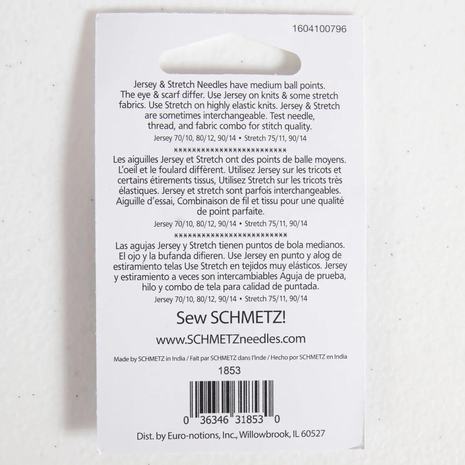 Schmetz - Knit & Stretch Needles - Homeplace Market LLC
