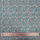 Seersucker Crepe - Maria Collection Teal Floral - Homeplace Market LLC