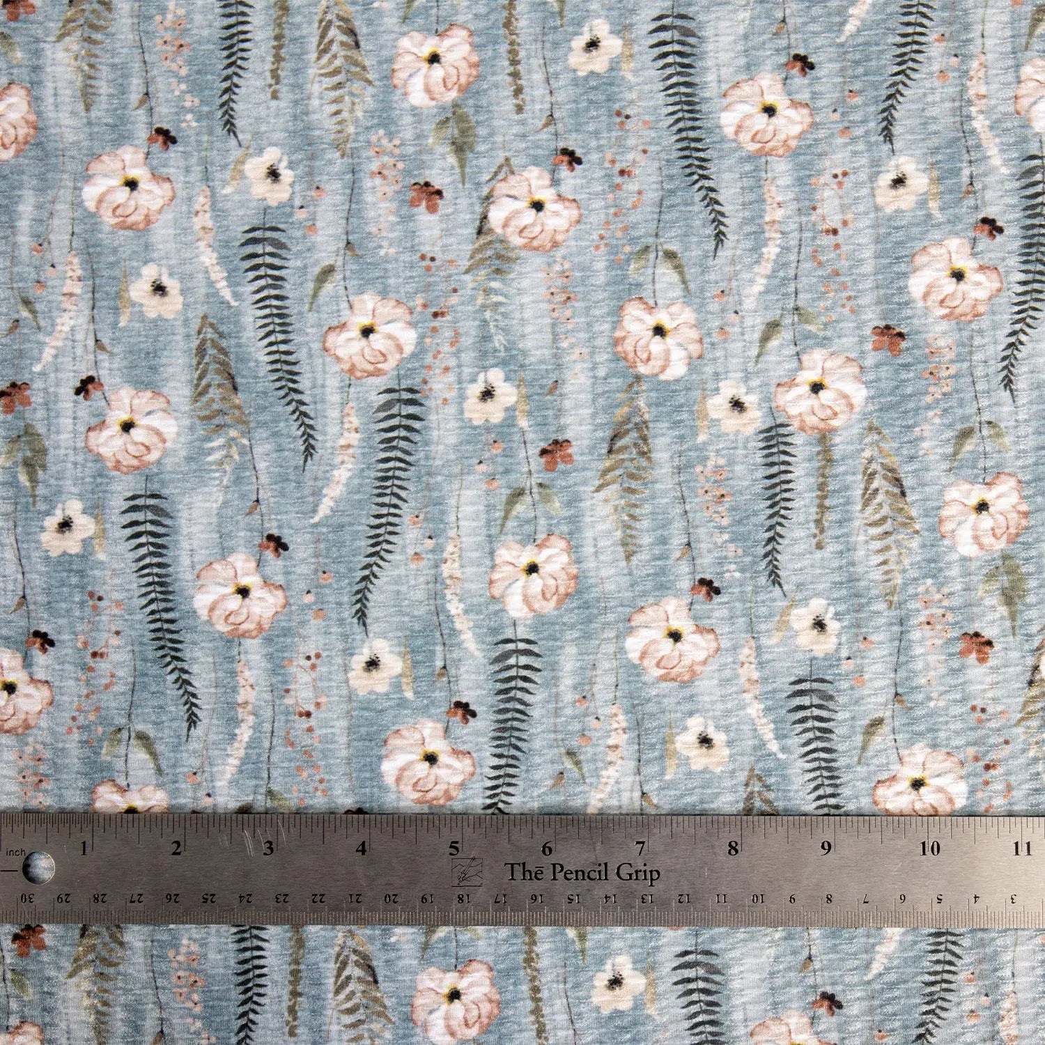 Seersucker Knit - Slate Blue Floral - Homeplace Market LLC
