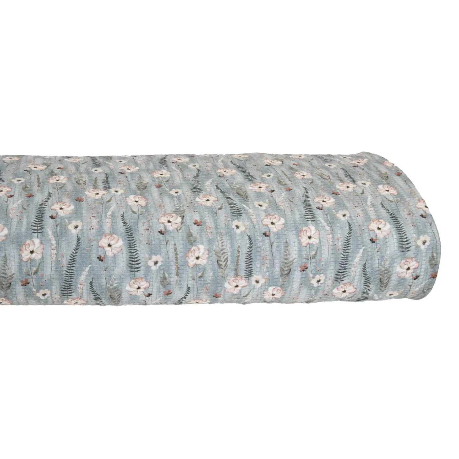 Seersucker Knit - Slate Blue Floral - Homeplace Market LLC