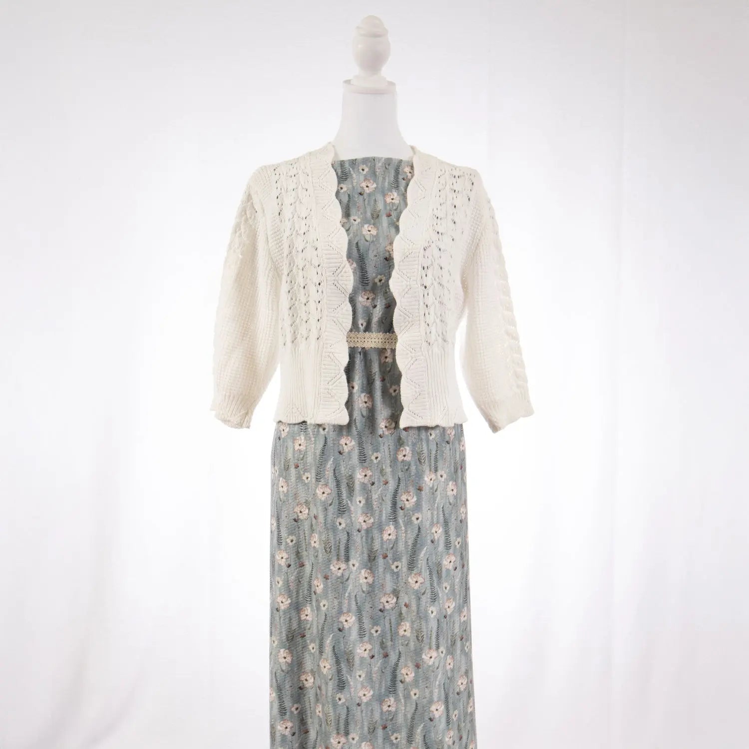 Seersucker Knit - Slate Blue Floral - Homeplace Market LLC