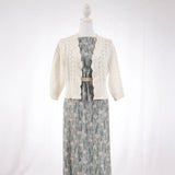 Seersucker Knit - Slate Blue Floral - Homeplace Market LLC