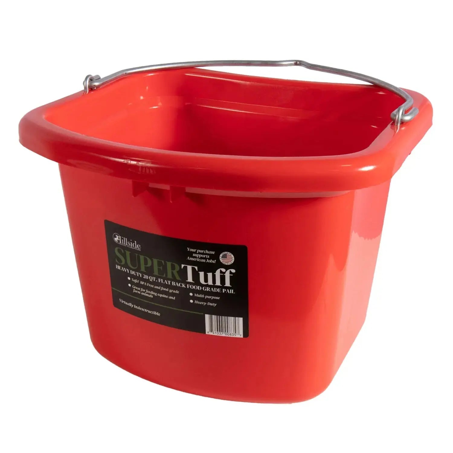 SuperTuff Flat Back Bucket w/ Handle - 20 Qt - Homeplace Market LLC