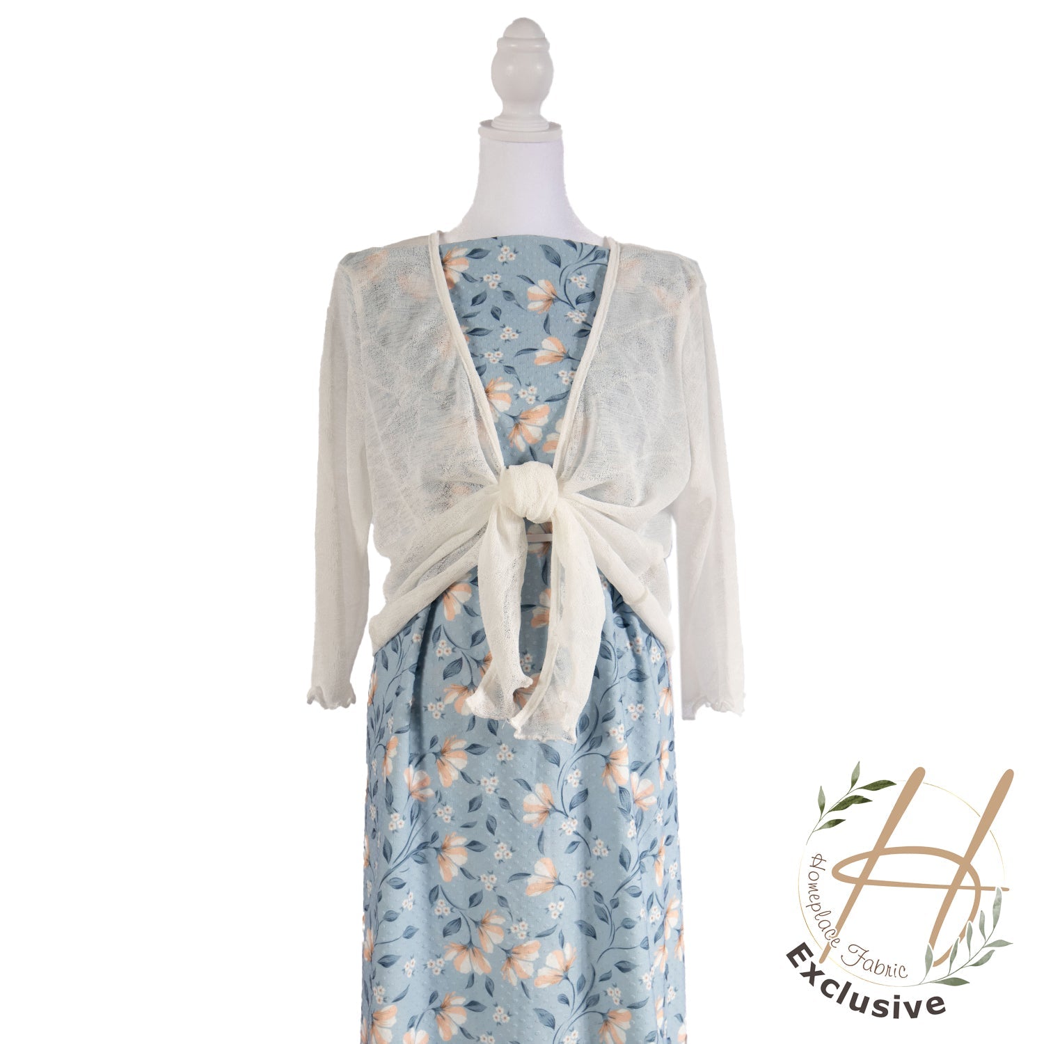 Swiss Dot Knit - Peach Flower - Homeplace Market LLC
