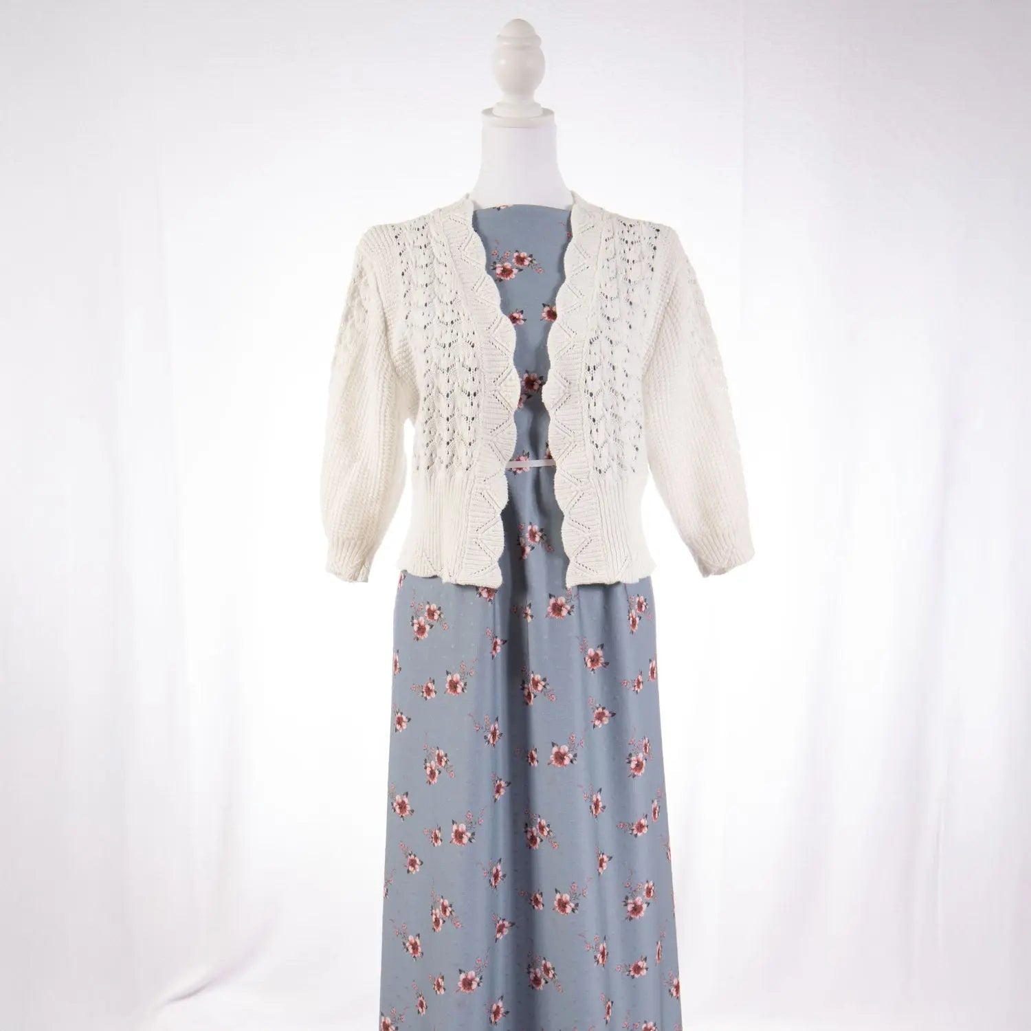 Swiss Dot - Slate Blue Floral - Homeplace Market LLC
