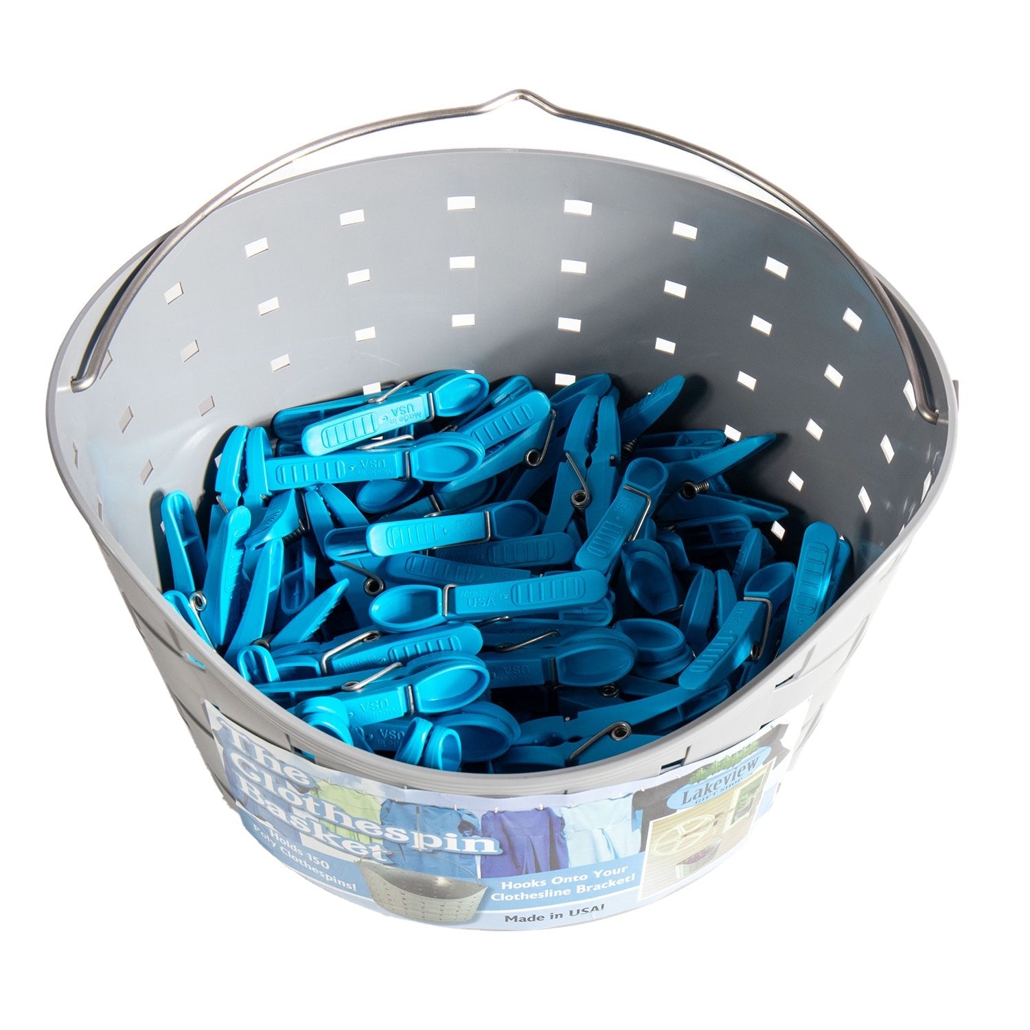 The Clothespin Basket - Made in USA - Homeplace Market LLC