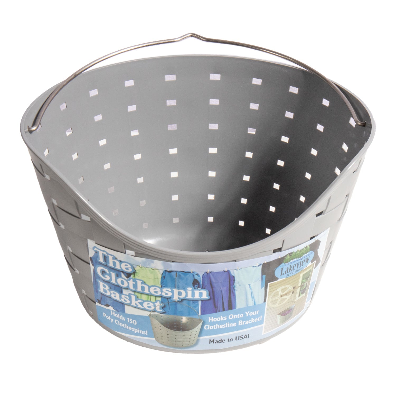 The Clothespin Basket - Made in USA - Homeplace Market LLC