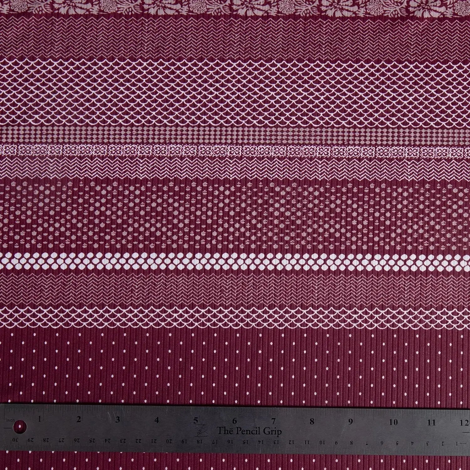 Unbrushed Rib Knit - Bohemian Stripe Burgundy - Homeplace Market LLC