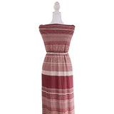 Unbrushed Rib Knit - Bohemian Stripe Burgundy - Homeplace Market LLC