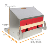 Yuneek - Rollaway Community Chicken Nest Box - USA Made - Homeplace Market LLC