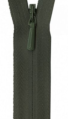 Zipper - YKK Invisible Zipper - (14") (Olive) - Homeplace Market LLC