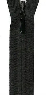 Zipper - YKK Invisible Zipper - (22") (Black) - Homeplace Market LLC