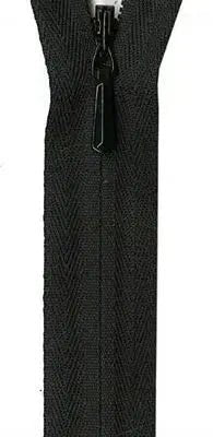 Zipper - YKK Invisible Zipper - (22") (Black) - Homeplace Market LLC