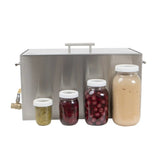 15 quart Stove Top Water Bath Canner (2022 STYLE), Large Stock Pot /With Drain Valve - Not Polished - Homeplace Market LLC