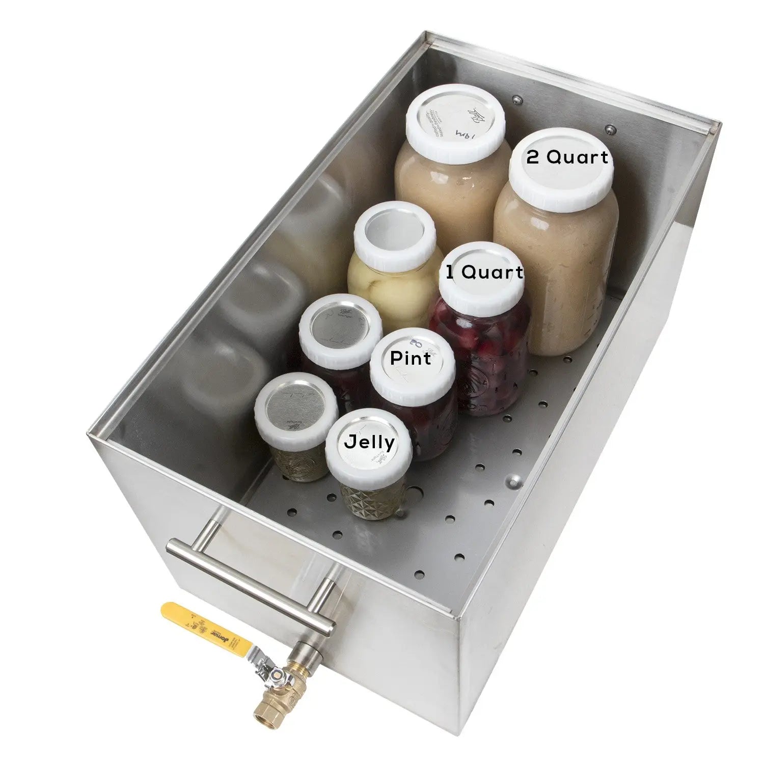 15 quart Stove Top Water Bath Canner (2022 STYLE), Large Stock Pot /With Drain Valve - Not Polished - Homeplace Market LLC