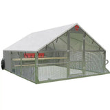 Alumi - Coop Classic - 10x12 Lightweight, Aluminum, Chicken Coop Tractor for Chickens - Homeplace Market LLC
