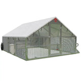 Alumi - Coop Classic - 10x12 Lightweight, Aluminum, Chicken Coop Tractor for Chickens - Homeplace Market LLC