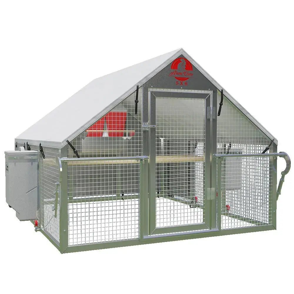 Alumi - Coop Classic - 5x6 Lightweight, Aluminum, Chicken Coop Tractor for Chickens - Homeplace Market LLC