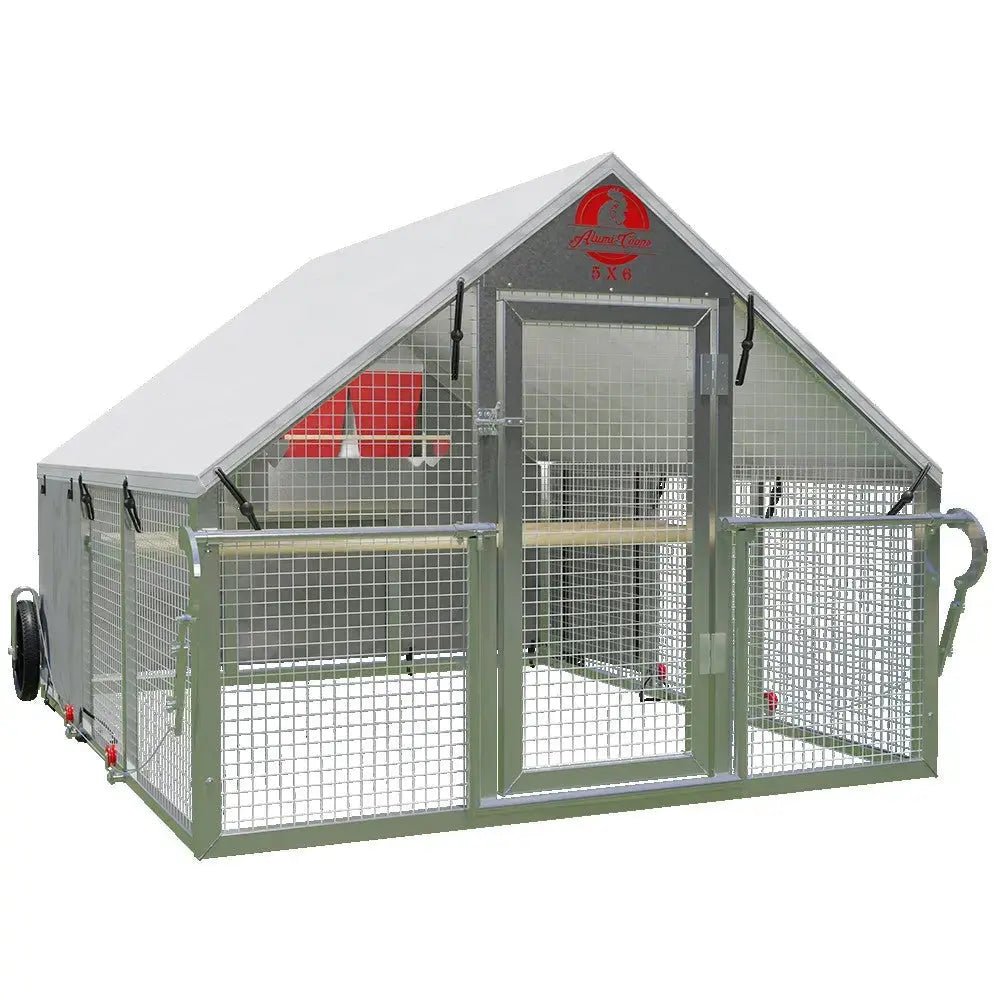 Alumi - Coop Classic - 5x6 Lightweight, Aluminum, Chicken Coop Tractor for Chickens - Homeplace Market LLC
