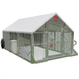 Alumi - Coop Classic - 6x10 Lightweight, Aluminum, Chicken Coop Tractor for Chickens - Homeplace Market LLC