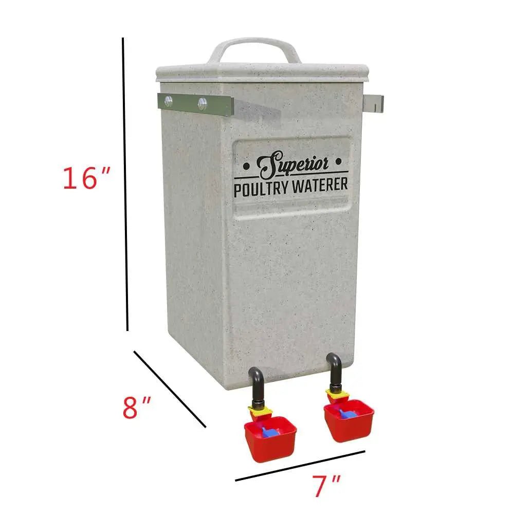 Alumi - Coop - Superior Poultry Waterer / 3 Gallon - Automatic Chicken Waterer, USA - Homeplace Market LLC