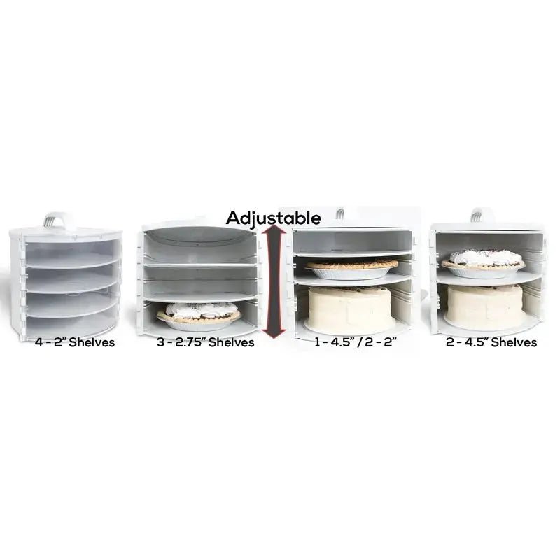 Essaware - Pie SAFE - Pie, Cake, Dessert Travel & Storage Container - Adjustable Shelf - 4 Pie Carrier - Homeplace Market LLC