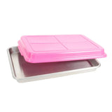 Heritage - Chickadee - 10x15 - Deep Bakeware Pan - Stainless Steel - BPA Free Plastic Lid - USA Made - Homeplace Market LLC