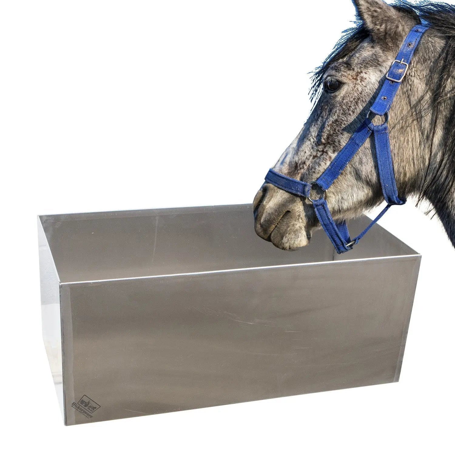 Hickoryware - Horse Water Trough - Stainless Steel 12"x 24" w/ Drain Port - Homeplace Market LLC