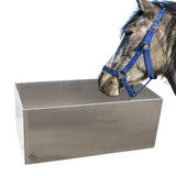 Hickoryware - Horse Water Trough - Stainless Steel 12"x 24" w/ Drain Port - Homeplace Market LLC