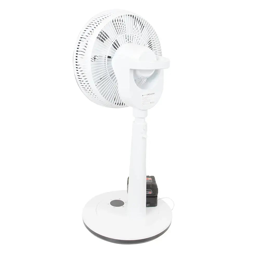Homeplace - Battery Powered Fan, 12" Remote Control Oscillating Floor Fan, Fits Dewalt, Milwaukee - Homeplace Market LLC